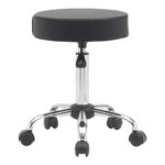 Office-work stool with wheels Uficio pu in black shade 46x42x48-64cm - Image 3