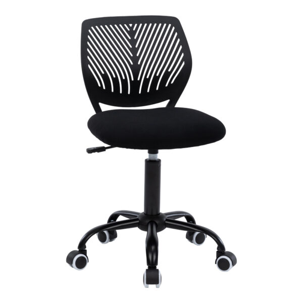 Kid's office chair Kador fabric mesh in black color 52x52x72-84cm