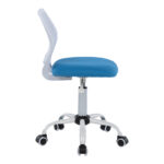 Kid's office chair Kador fabric mesh in blue-white color 52x52x72-84cm - Слика 4