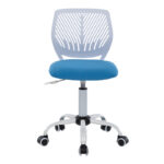 Kid's office chair Kador fabric mesh in blue-white color 52x52x72-84cm - Слика 5