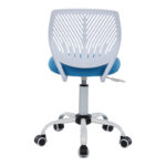 Kid's office chair Kador fabric mesh in blue-white color 52x52x72-84cm - Слика 6