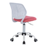 Kid's office chair Kador fabric mesh in pink-white color 52x52x72-84cm - Image 2