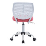 Kid's office chair Kador fabric mesh in pink-white color 52x52x72-84cm - Image 5