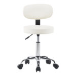 Mafeshi pu office-work chair on wheels in white shade 45x44x70-82cm - Слика 4