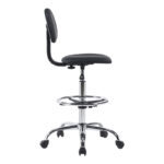 Icina pu office-work chair on wheels in black shade 58x54x102-123cm - Image 3