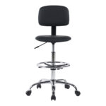 Icina pu office-work chair on wheels in black shade 58x54x102-123cm - Image 4