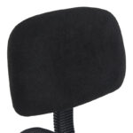 Icina fabric reception chair on wheels in black shade 58x54x102-123cm - Image 6