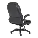 Desain pu manager kantor kursi marwarna hitam 74x73x108-116cm - Слика 2