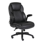 Desain pu manager kantor kursi marwarna hitam 74x73x108-116cm