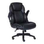 Desain pu manager kantor kursi marwarna hitam 74x73x108-116cm - Слика 3