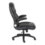 Desain pu manager kantor kursi marwarna hitam 74x73x108-116cm - Слика 4