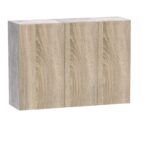 Festa I kitchen unit melamine in sonoma color and kitchen counter in light grey color 100x60x85cm - Image 4