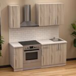 Festa II kitchen unit melamine in sonoma color 120x60x85cm - Image 2