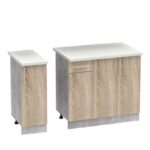 Festa II kitchen unit melamine in sonoma color 120x60x85cm - Image 3