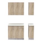 Festa II kitchen unit melamine in sonoma color 120x60x85cm - Image 5
