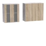 Festa ΙII kitchen unit melamine in sonoma  and workbench in light grey color 140x60x85cm - Image 4