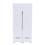 Double Wardrobe Afina mdf in white glossy color 100x57x213cm - Image 5