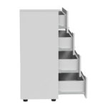 Chest of drawers Afina mdf in white glossy color 90x44x101cm - Слика 4