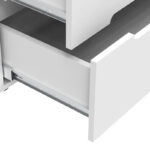 Chest of drawers Afina mdf in white glossy color 90x44x101cm - Слика 5