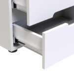 Afina bedside table mdf in white glossy color 50x35x41cm - Слика 5