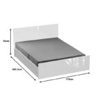 Double bed Afina in white color 160x200cm - Слика 4