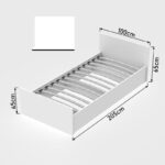 Single bed Toscana in white color 90x200cm - Image 4