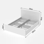 Double bed Toscana in white color 160x200cm - Image 4