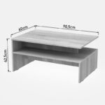 Coffee table Kolya in white color 90x60x42.3cm - Image 4