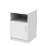 Galdi bedside table in white color 40x45x60cm