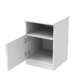 Galdi bedside table in white color 40x45x60cm - Image 3