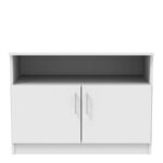 Galdow low cabinet in white color 80x45x60cm - Image 2