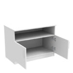 Galdow low cabinet in white color 80x45x60cm - Image 3