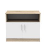 Galdow low cabinet in sonoma-white color 80x45x60cm - Image 2