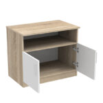 Galdow low cabinet in sonoma-white color 80x45x60cm - Image 3