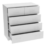 Chest of drawers Kumode in white color 80x45x85cm - Image 2