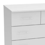 Chest of drawers Kumode in white color 80x45x85cm - Image 3