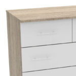 Chest of drawers Kumode in sonoma-white color 80x45x85cm - Слика 4