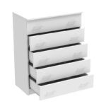Chest of drawers Kofre in white color 80x45x104cm - Слика 3