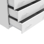 Chest of drawers Kofre in white color 80x45x104cm - Слика 5