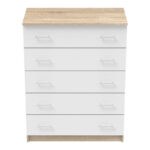 Chest of drawers Kofre in sonoma-white color 80x45x104cm - Image 2