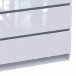 Chest of drawers Dicama mdf in white color 90x47x101cm - Слика 3