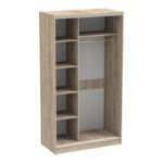 Korredor two-leaf sliding wardrobe with mirror in sonoma color 120x60x220cm - Image 2