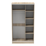 Korredor two-leaf sliding wardrobe with mirror in sonoma color 120x60x220cm - Image 4