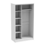 Korredor two-leaf sliding wardrobe with mirror in white color 120x60x220cm - Image 2