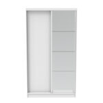 Korredor two-leaf sliding wardrobe with mirror in white color 120x60x220cm - Image 3