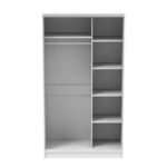 Korredor two-leaf sliding wardrobe with mirror in white color 120x60x220cm - Image 4
