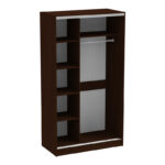 Korredor two-leaf sliding wardrobe with mirror in wenge color 120x60x220cm - Слика 2