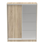 Korredor I two-leaf sliding wardrobe with mirror in sonoma color 160x60x220cm - Image 3