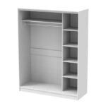Korredor I two-leaf sliding wardrobe with mirror in white color 160x60x220cm - Слика 2