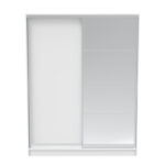 Korredor I two-leaf sliding wardrobe with mirror in white color 160x60x220cm - Слика 3